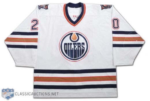 Radek Dvoraks 2005-06 Edmonton Oilers White Game-Worn Jersey