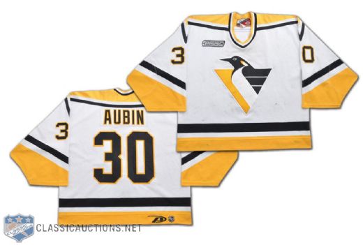 Jean-Sebastien Aubins 1999-2000 Pittsburgh Penguins Game-Worn Jersey