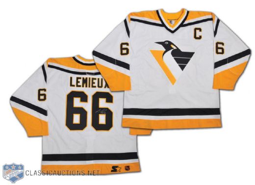 Mario Lemieux 1996-97 Pittsburgh Penguins Autographed Vintage Pro Jersey