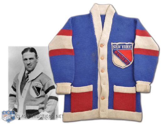 Leo Bourgaults 1927-28 New York Rangers Wool Cardigan