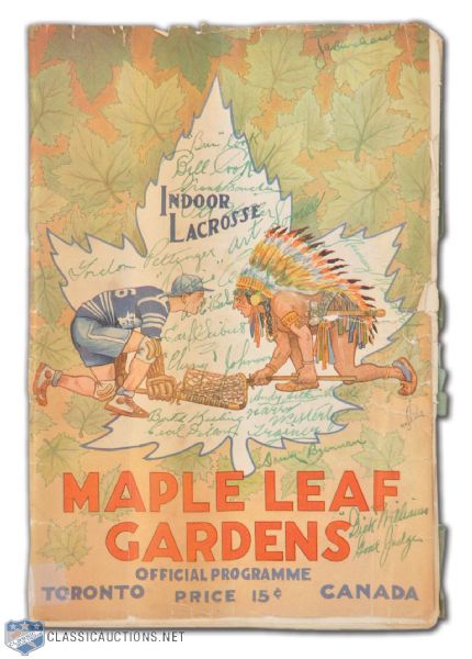 New York Rangers 1933 Stanley Cup Finals Team-Signed Program