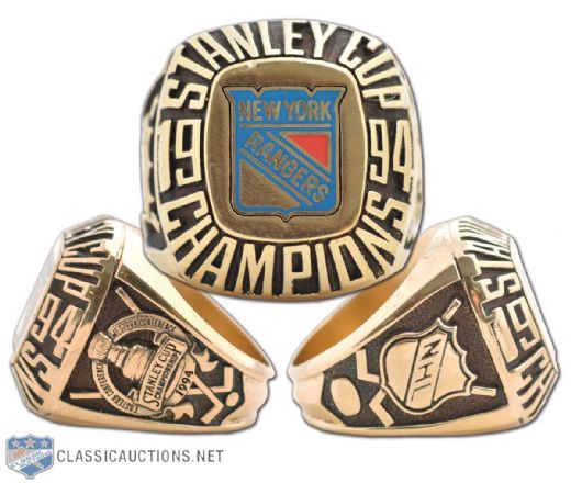 1994 New York Rangers Balfour Stanley Cup Gold Ring