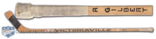 Rod Gilberts 1970s New York Rangers Victoriaville Game-Used Stick