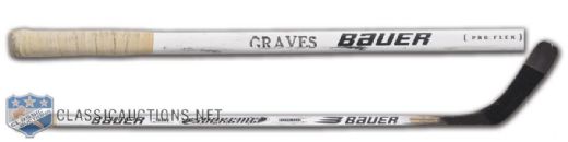 Adam Graves New York Rangers Bauer Supreme Game-Used Stick