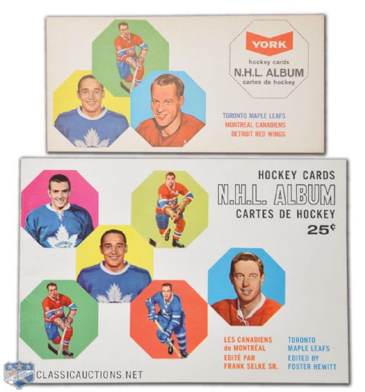 1961-62 & 63-64 York Peanut Butter Card Empty Albums