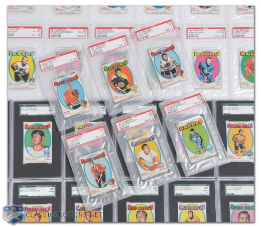 1971-72 Bazooka Hockey Card Near Complete Set (34/36) - All Graded!
