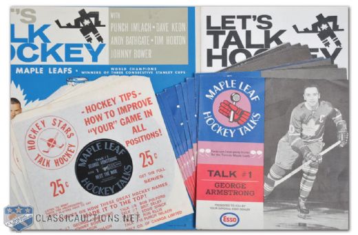 1960s Toronto Maple Leafs Hockey Talks Record Collection of Two Different Sets + Album & Team Photo