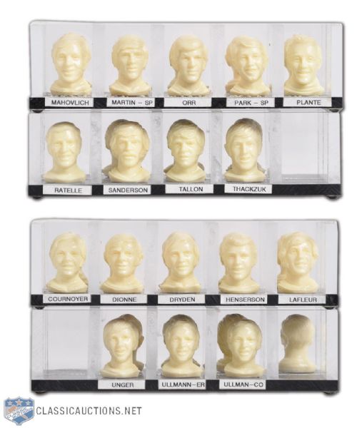 1971-72 Colgate Heads Complete Set of 17 Including Short Prints