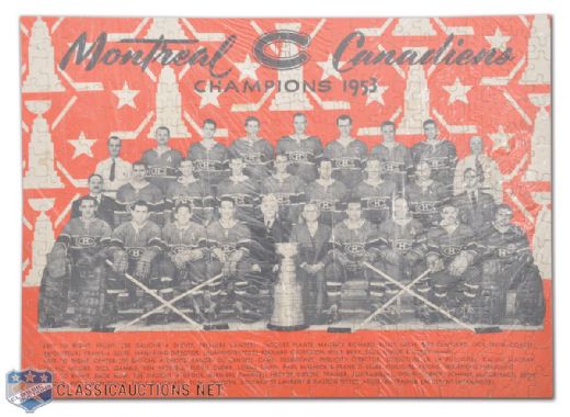 1953 Montreal Canadiens Jigsaw Puzzle with Original Box