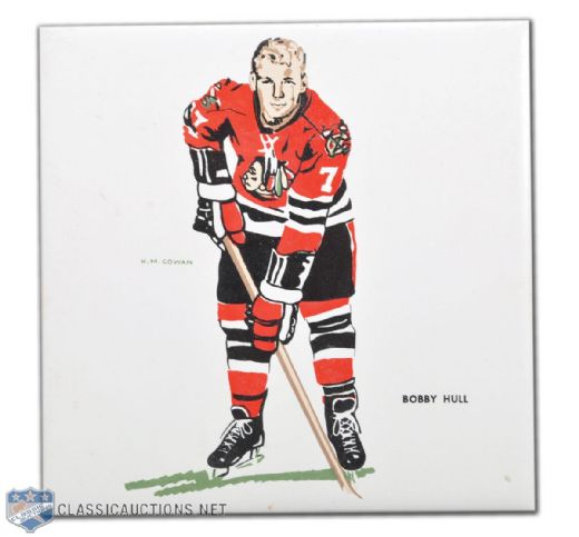 1962-63 H.M. Cowan/Screenarts Bobby Hull Chicago Black Hawks Tile