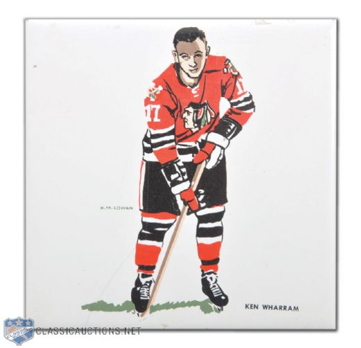 1962-63 H.M. Cowan/Screenarts Ken Wharram Chicago Black Hawks Tile