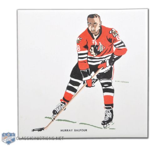 1962-63 H.M. Cowan/Screenarts Murray Balfour Chicago Black Hawks Tile