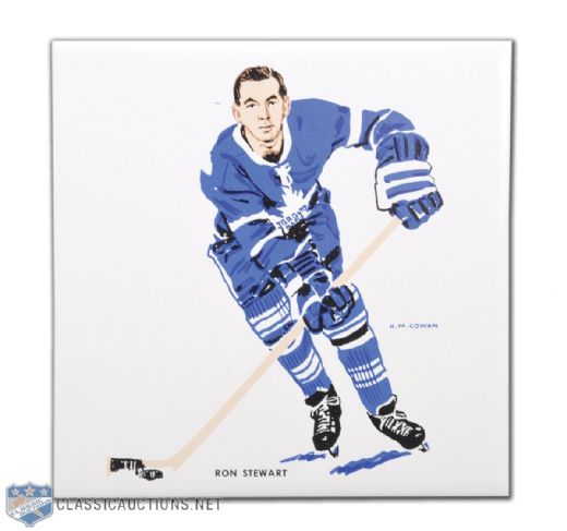 1962-63 H.M. Cowan/Screenarts Ron Stewart Maple Leafs Tile