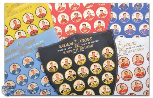 1961-62 Shirriff Hockey Coins Complete Set of 120 with Team Shields