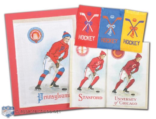 1910s Imperial Tobacco and Murad Hockey Silk Collection of 6