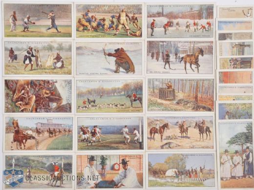 1929 W.A. & A.C. Churchman Sports & Games 25-Card Set with Hockey & Babe Ruth Cards