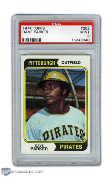 1974 Topps #252 Dave Parker RC - Graded PSA 9