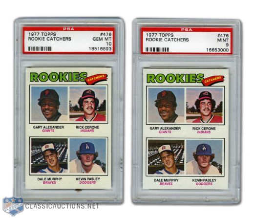 1977 Topps #476 Dale Murphy RC Cards - Graded PSA 9 & Highest Graded PSA 10