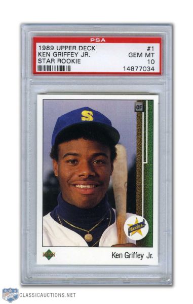 1989 Upper Deck Star Rookie #1 Ken Griffey Jr. RC - Graded PSA 10 - Highest Graded!