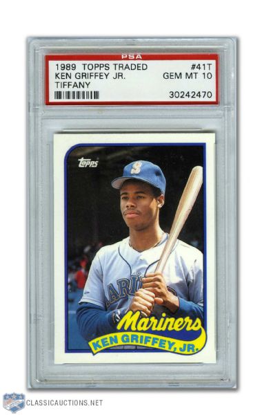 1989 Topps Traded Tiffany #41T Ken Griffey Jr. RC - Graded PSA 10 -Highest Graded!