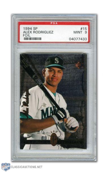 1994 SP #15 Alex Rodriguez Foil RC - Graded PSA 9