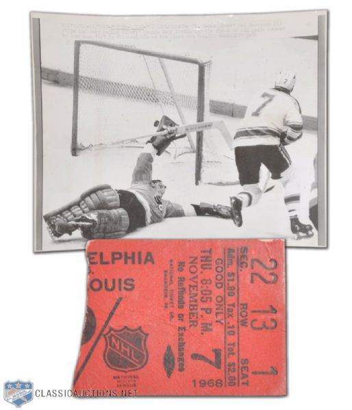 1968 Red Berenson Scores 6 Goals Ticket