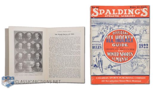 1921-22 Spaldings Hockey Guide