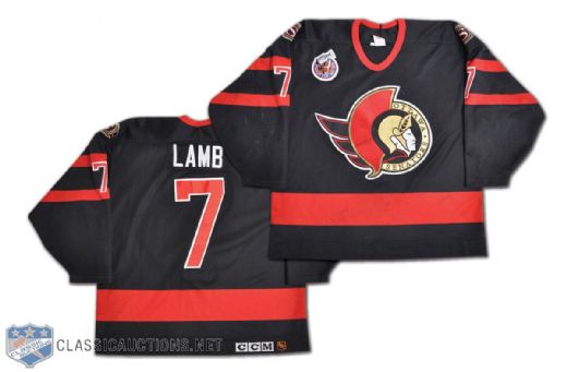 Mark Lambs 1992-93 Ottawa Senators Inaugural Season Game-Worn Jersey