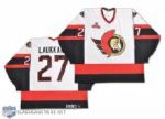 Janne Laukkanens 1995-96 Ottawa Senators Game-Worn Jersey with Smitty Patch