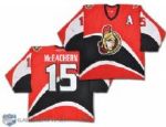 Shawn McEacherns 2000-01 Ottawa Senators Alternate Captain Game-Worn Playoffs Jersey