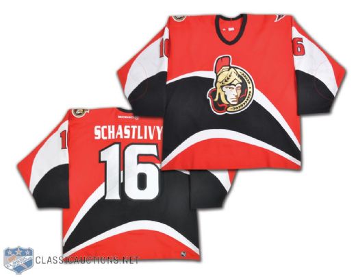 Petr Schastlivys 2000-01 Ottawa Senators Game-Worn Jersey