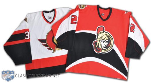 Van Allens & Pruseks 2002-03 Ottawa Senators Home and Away Game-Worn Jerseys