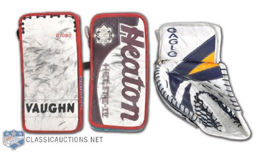 Craig Billingtons Sens Game-Worn Blocker & Jani Hurmes Game-Worn Glove & Blocker