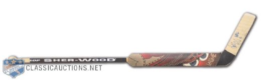 Patrick Lalimes 2003 NHL All-Star Game Signed Game-Used Stick-Photo-Matched!
