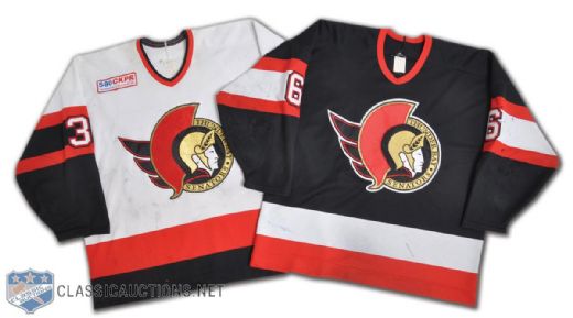 UHL Thunder Bay Senators 1995-96 Charbonneau and Paxton Game-Worn Jerseys
