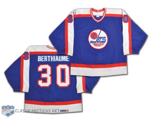 Daniel Berthiaumes 1987-88 Winnipeg Jets Game-Worn Jersey