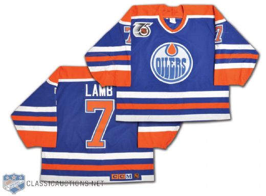 Mark Lambs 1991-92 Edmonton Oilers Game-Worn Jersey