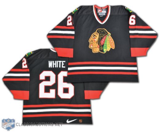 Todd Whites 1998-99 Chicago Black Hawks Game-Worn Alternate Jersey