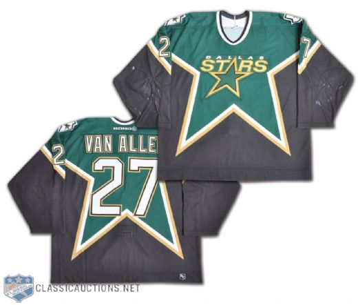 Shaun Van Allens 2000-01 Dallas Stars Game-Worn Jersey