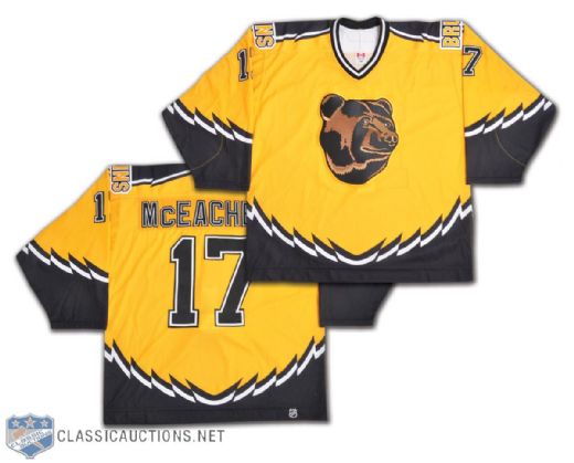 Shawn McEacherns 2005-06 Boston Bruins Game-Worn Alternate Jersey