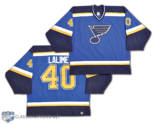 Patrick Lalimes 2005-06 St. Louis Blues Game-Worn Jersey