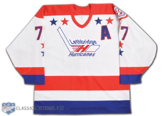 Chris Phillips 1996-97 WHL Lethbridge Hurricanes Game-Worn Jersey