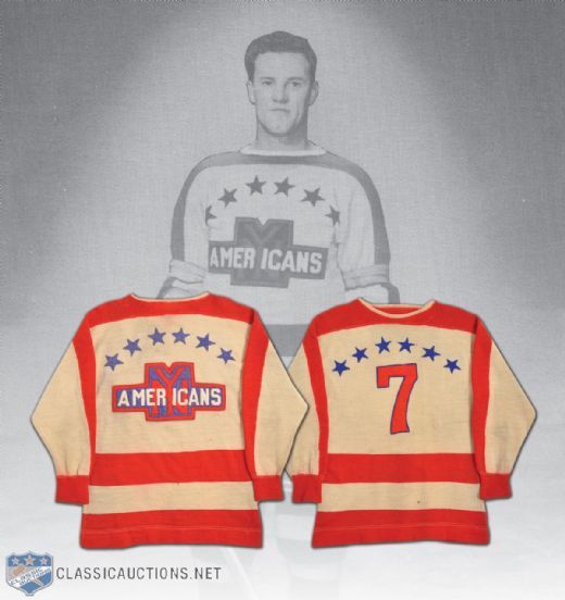 Art Chapmans 1935-38 New York Americans Game-Worn Jersey
