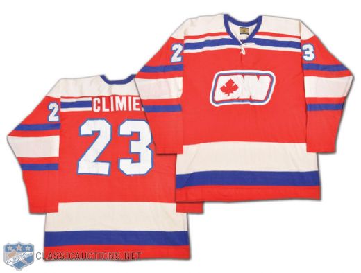 Ron Climies 1972-73 WHA Ottawa Nationals Game-Worn Jersey