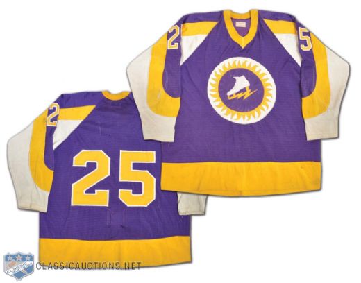 Gene Peacoshs 1973-74 WHA New York Golden Blades Game-Worn Jersey