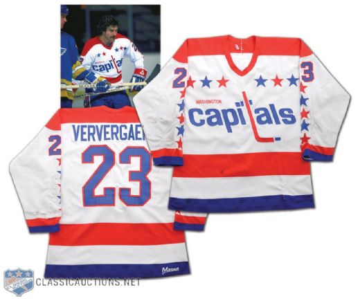 Dennis Ververgaerts 1980-81 Washington Capitals Game-Worn Jersey - Photo-Matched!