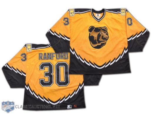 Bill Ranfords 1996-97 Boston Bruins Game-Worn Alternate Jersey