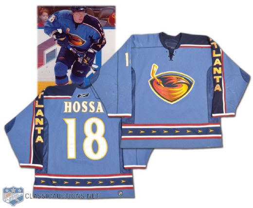 Marian Hossas 2006-07 Atlanta Thrashers Game-Worn Jersey - Photo-Matched!