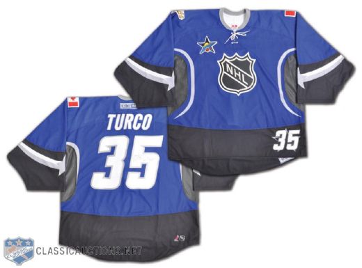 Marty Turcos 2003 NHL All-Star Game Western Conference Signed Game-Worn Jersey