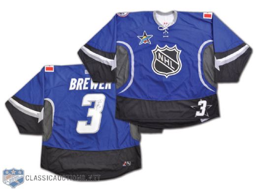 Eric Brewers 2003 NHL All-Star Game Western Conference Signed Game-Worn Jersey